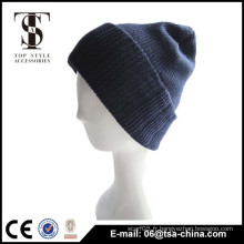 Chapeau de skating en tricot chaud bleu